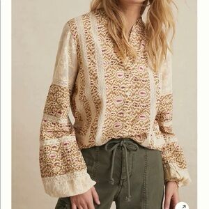 Anthropologie Eze Sur Mer Multicolor Shirt Size S​